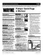 Preview for 9 page of Wayne GPB400 Operating Instructions And Parts Manual