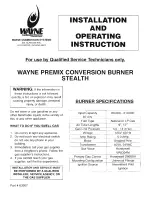 Preview for 1 page of Wayne stealth Installation And Operating Instructions Manual