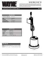 Wayne TSC130 Operating Instructions And Parts Manual предпросмотр