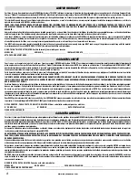 Preview for 4 page of Wayne WTX50 Warranty & Service Parts Sheet