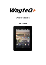 WayteQ xPAD-70 User Manual preview