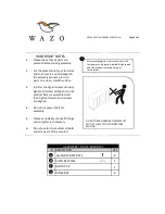 Preview for 3 page of Wazo AROSA T5676 Assembly Instructions