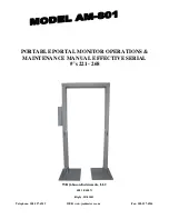 WB Johnson Instruments AM-801 Operation & Maintenance Manual предпросмотр