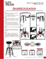 WB Mfg 4-Legged Stool Assembly Instructions preview