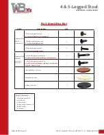 Предварительный просмотр 2 страницы WB Mfg 4-Legged Stool Assembly Instructions