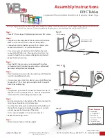 WB Mfg EPIC Laminate Top Assembly Instructions предпросмотр