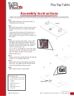 Предварительный просмотр 1 страницы WB Mfg Flip Top Assembly Instructions