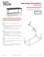 Предварительный просмотр 1 страницы WB Mfg TORO Table Epoxy Top Assembly Instructions