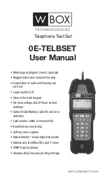 Предварительный просмотр 1 страницы wbox 0E-TELBSET User Manual