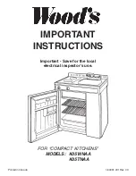 WC Wood K05TNAA Important Instructions Manual preview