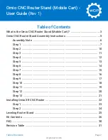 Preview for 2 page of WCP Omio CNC Router Stand User Manual