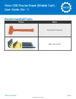 Preview for 4 page of WCP Omio CNC Router Stand User Manual