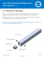 Preview for 9 page of WCP Omio CNC Router Stand User Manual