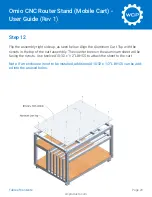 Preview for 20 page of WCP Omio CNC Router Stand User Manual