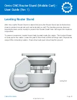 Preview for 25 page of WCP Omio CNC Router Stand User Manual