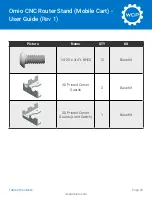 Preview for 29 page of WCP Omio CNC Router Stand User Manual