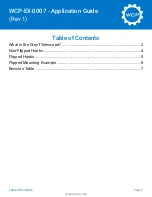 Preview for 2 page of WCP WCP-EX-0007 Application Manual