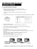 Preview for 4 page of WDM 6W RGB LED DMX Illuminator Manual