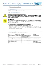 Preview for 10 page of WDT UMAP NT35-R Operating And Installation Instructions