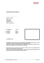 Preview for 2 page of WDT UP 35 Operating Instructions Manual