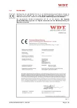 Preview for 6 page of WDT UP 35 Operating Instructions Manual