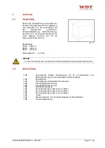 Предварительный просмотр 11 страницы WDT UP 35 Operating Instructions Manual