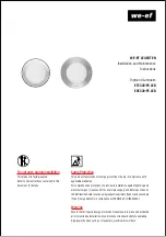 Предварительный просмотр 1 страницы WE-EF ETC329-FS LED Installation And Maintenance Instructions Manual