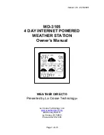 Preview for 1 page of WEATHER DIRECT Weather Direct WD-3105 Owner'S Manual