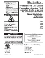 Preview for 3 page of Weather-Rite XT112 Installation, Operation & Service Manual