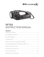 Предварительный просмотр 1 страницы Weather X WF308 Instruction Manual