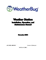 WeatherBug Weather Station Installation, Operation And Maintenance Manual preview
