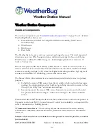 Предварительный просмотр 11 страницы WeatherBug Weather Station Installation, Operation And Maintenance Manual