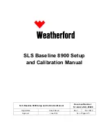 Preview for 1 page of Weatherford SLS Baseline 8900 Installation, Setup And Calibration Manual