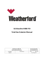 Weatherford SLS Baseline 9000 FID Manual preview