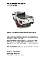 WeatherTech AlloyCover Installation Instructions And Owner'S Manual preview