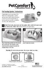 Preview for 1 page of WeatherTech PetComfort Feeding System Instructions