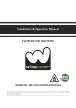 Preview for 1 page of W'eau 14659 Installation & Operation Manual