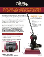 Weaver Leather MASTER TOOL 65-3075 Quick Start Manual предпросмотр