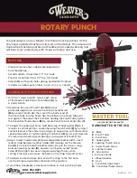 Предварительный просмотр 1 страницы Weaver Master Tool 65-6690 Instruction Manual