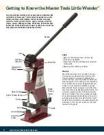 Preview for 6 page of Weaver Master Tools Little Wonder 2019 Owner'S Manual