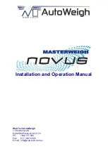 Web Tech AutoWeigh Masterweigh Novus Installation And Operation Manual предпросмотр