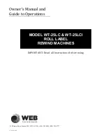 Web Techniques WT-25LC Owner'S Manual And Manual To Operations preview