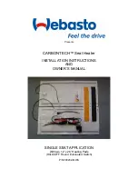 Webasto CARBONTECH Installation Instructions And Owner'S Manual preview