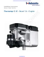 Webasto thermotop C Installation Instructions Manual предпросмотр