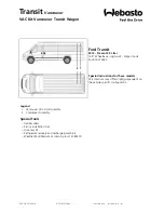 Webasto Transit Vancouver Wagon Manual preview