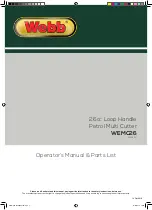 Webb 193868001 Operators Manual & Parts Lists preview