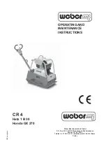 Weber Maschinentechnik GmbH CR 4 Operating And Maintenance Instructions Manual preview