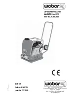 Weber mt CF 2 Operating And Maintenance Instructions Manual preview