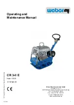 Weber mt CR 3-II E Operating And Maintenance Manual preview