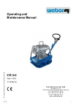 Weber mt CR 3-II Operating And Maintenance Manual preview